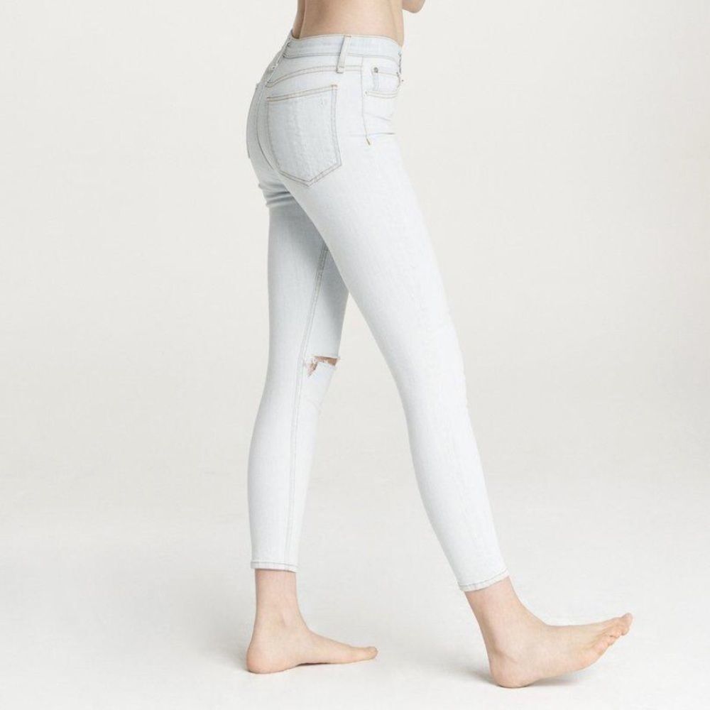 rag & bone Nina High-Rise Skinny Ankle Crop Stretch Jeans 26 - Picture 2 of 15